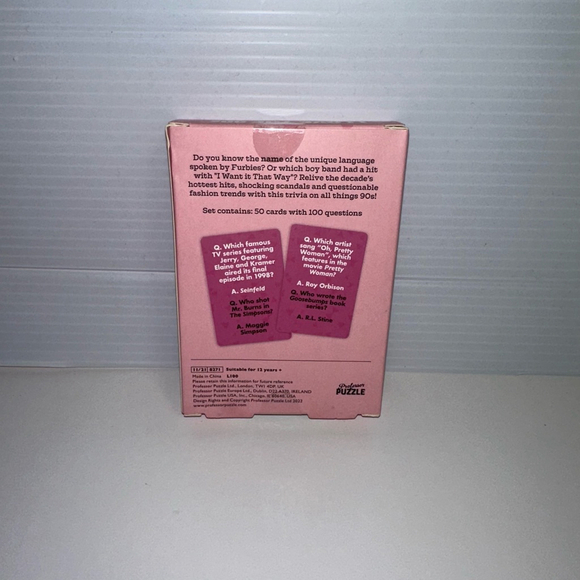 New In Box I Love the 90s Trivia Game - Pink Professional Puzzle brand Card Game - Picture 5 of 5